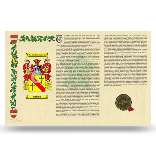 Noblais Armorial History Landscape Style