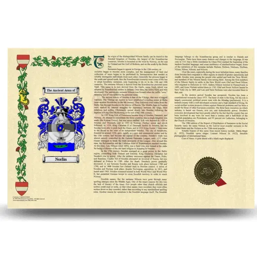 Norlin Armorial History Landscape Style