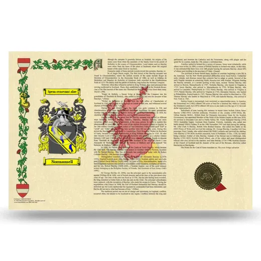Normansell Armorial History Landscape Style