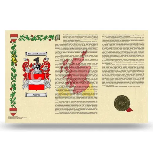 Norrey Armorial History Landscape Style