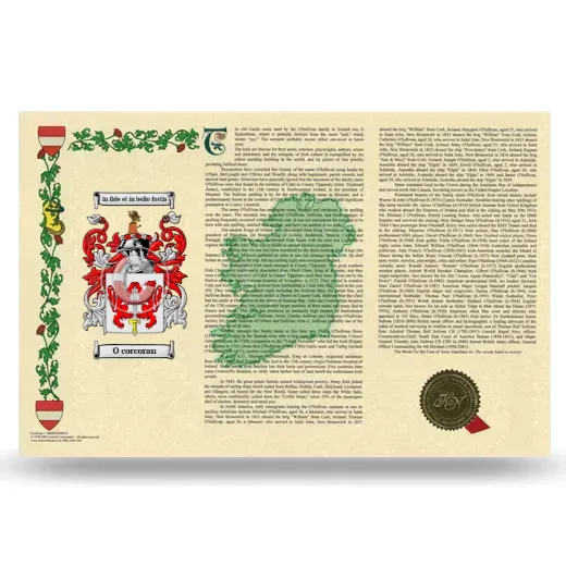 O corcoran Armorial History Landscape Style