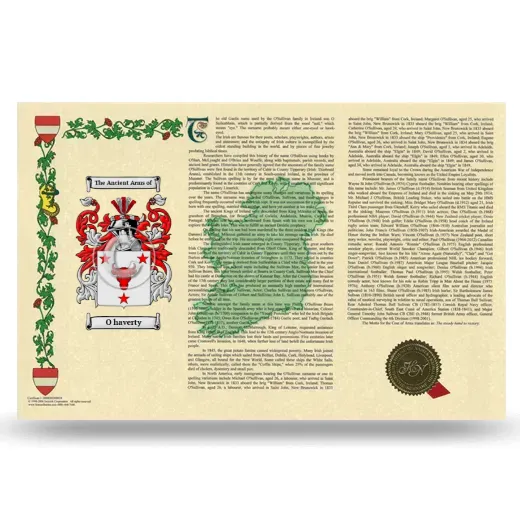 O haverty Armorial History Landscape Style