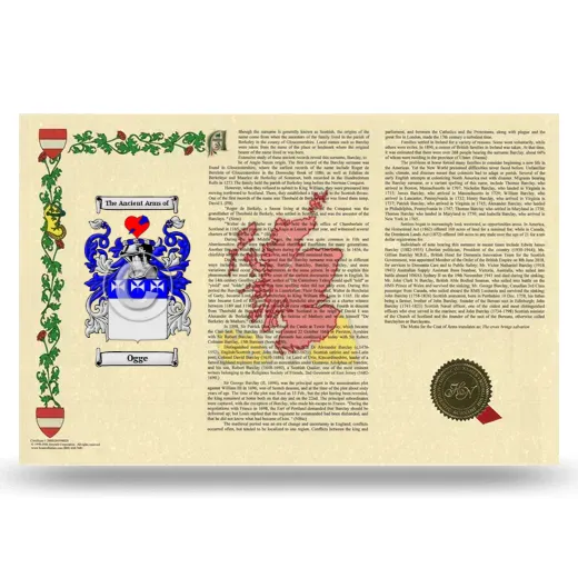 Ogge Armorial History Landscape Style