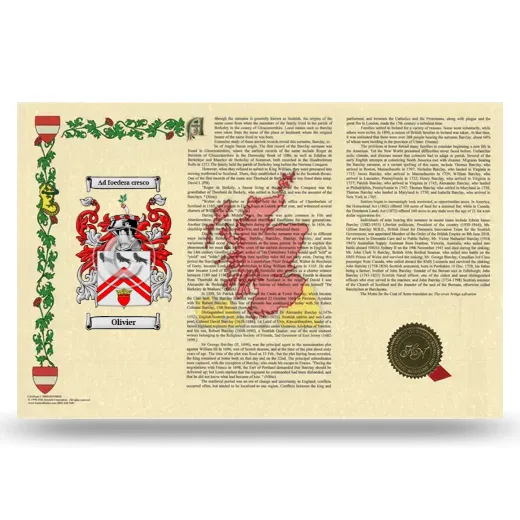 Olivier Armorial History Landscape Style