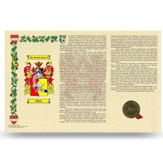 Olsén Armorial History Landscape Style