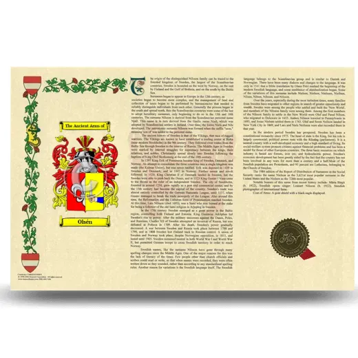 Olsén Armorial History Landscape Style
