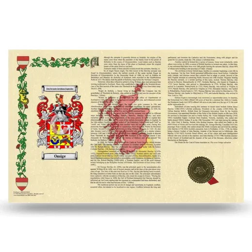 Omige Armorial History Landscape Style