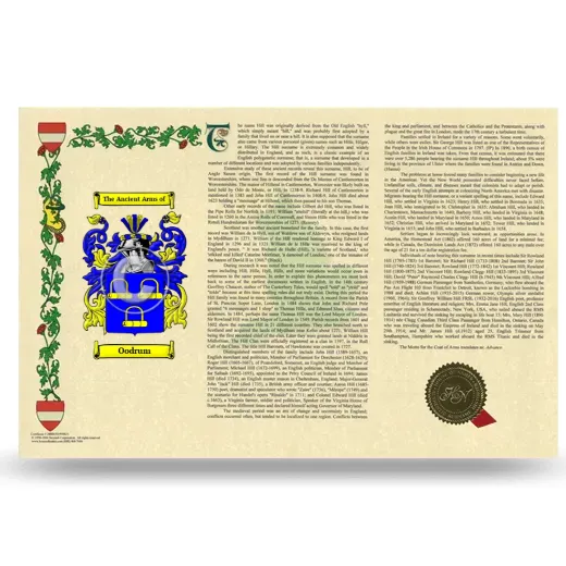 Oodrum Armorial History Landscape Style