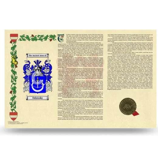 Orlowsky Armorial History Landscape Style