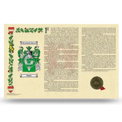 Osses Armorial History Landscape Style