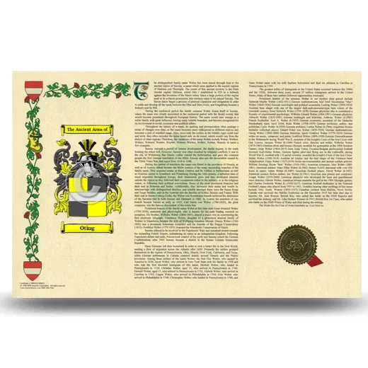 Oting Armorial History Landscape Style