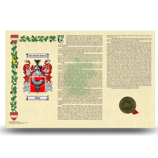 Otoe Armorial History Landscape Style
