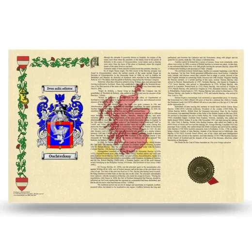 Ouchterlony Armorial History Landscape Style