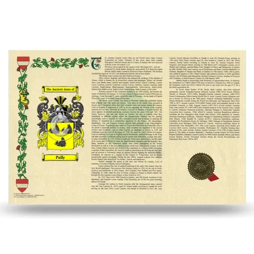 Pally Armorial History Landscape Style
