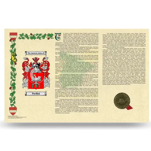 Pardini Armorial History Landscape Style