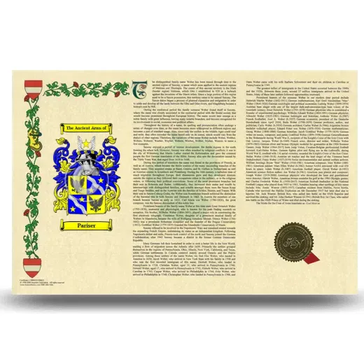 Pariser Armorial History Landscape Style
