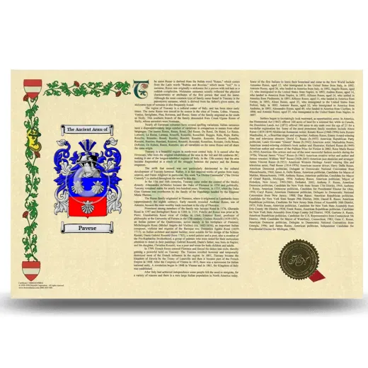 Pavese Armorial History Landscape Style