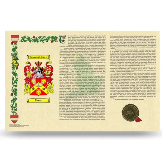 Peear Armorial History Landscape Style