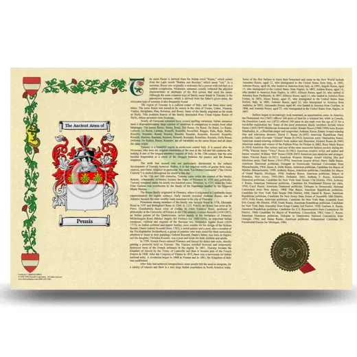 Pensis Armorial History Landscape Style