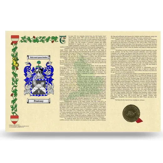 Pentony Armorial History Landscape Style