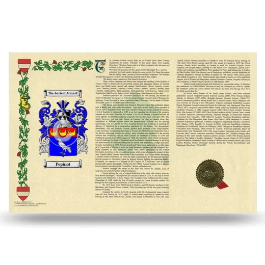Pepinot Armorial History Landscape Style