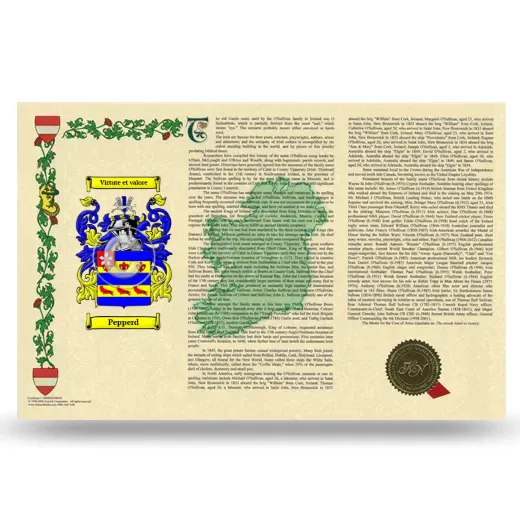 Pepperd Armorial History Landscape Style