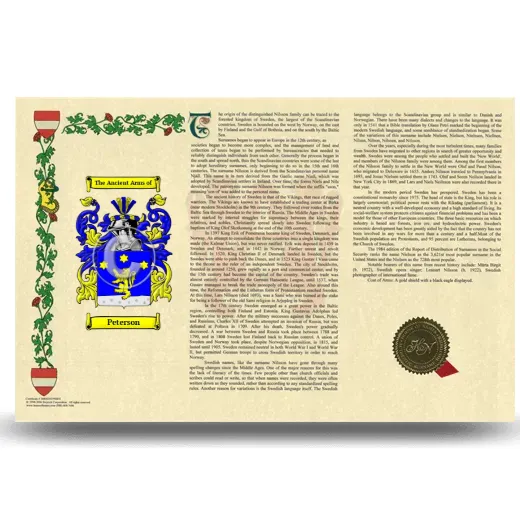Peterson Armorial History Landscape Style