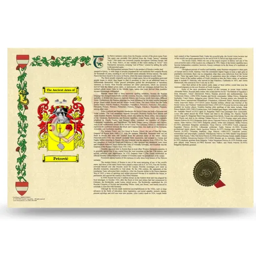 Petrović Armorial History Landscape Style