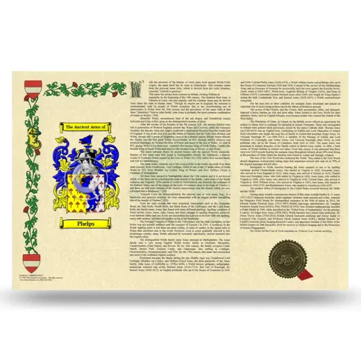 Phelps Armorial History Landscape Style