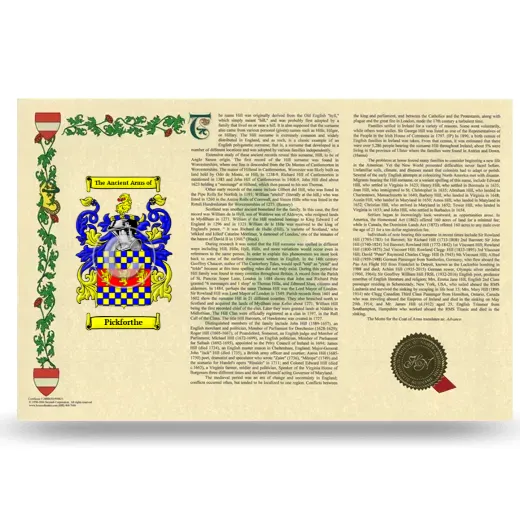 Pickforthe Armorial History Landscape Style