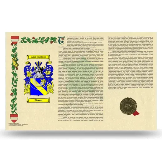 Pierrat Armorial History Landscape Style