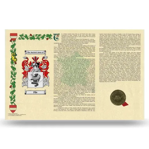 Pile Armorial History Landscape Style