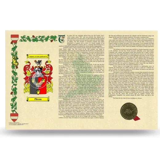 Pitcox Armorial History Landscape Style