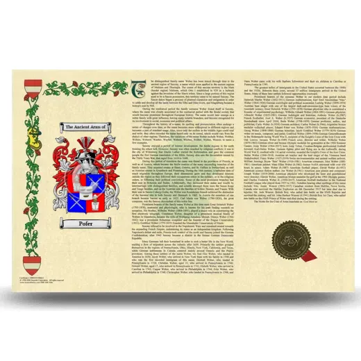 Pofer Armorial History Landscape Style