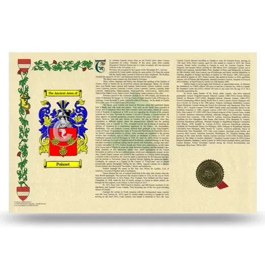 Poisset Armorial History Landscape Style