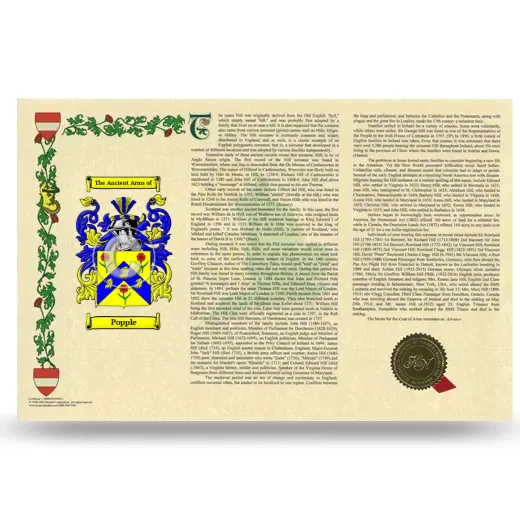 Popple Armorial History Landscape Style