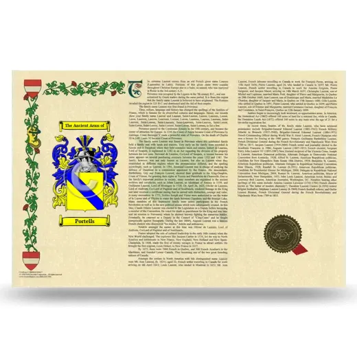 Portells Armorial History Landscape Style