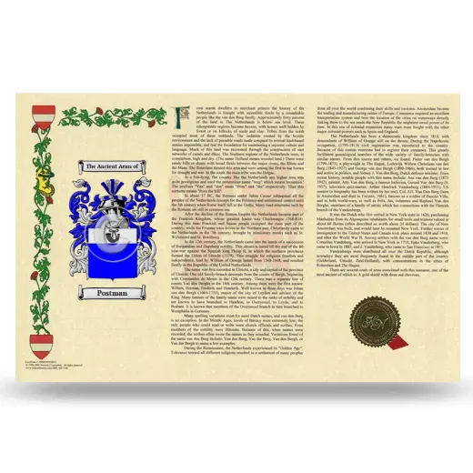 Postman Armorial History Landscape Style