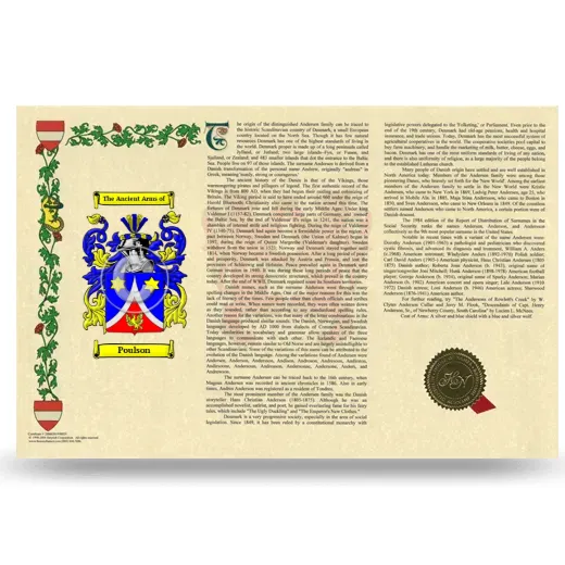 Poulson Armorial History Landscape Style
