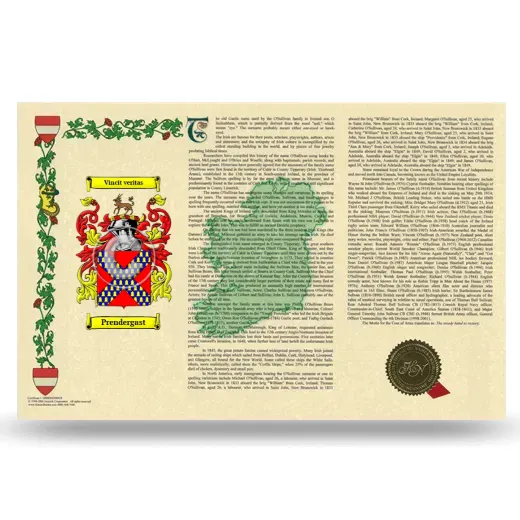 Prendergast Armorial History Landscape Style