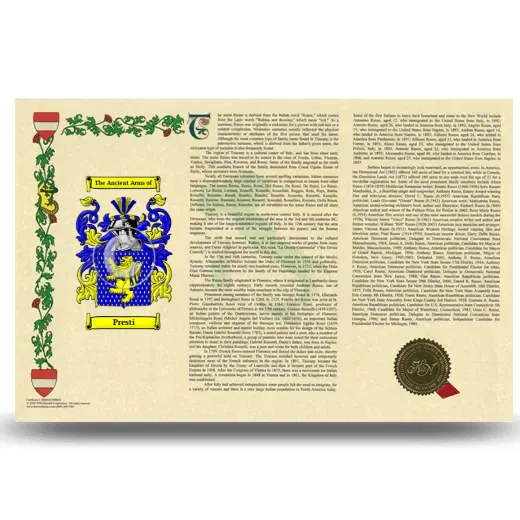 Presti Armorial History Landscape Style