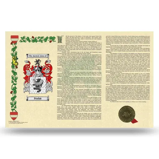 Prichit Armorial History Landscape Style