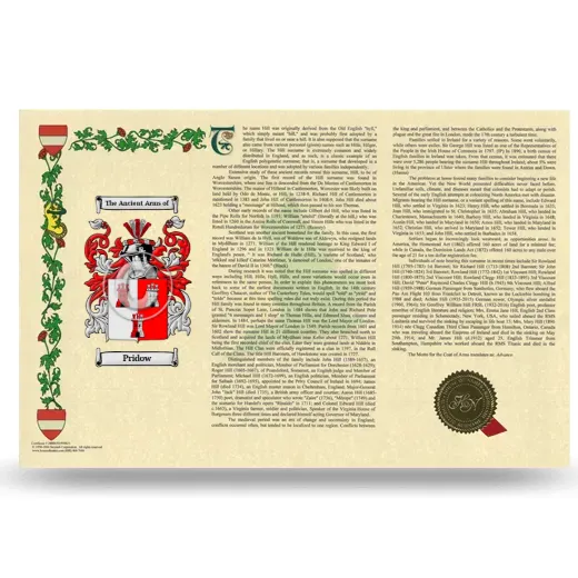 Pridow Armorial History Landscape Style