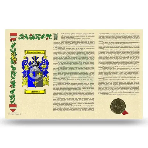 Proberts Armorial History Landscape Style