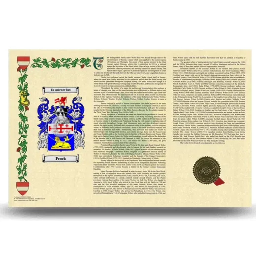 Prock Armorial History Landscape Style