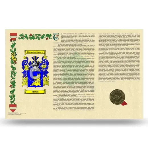 Proust Armorial History Landscape Style