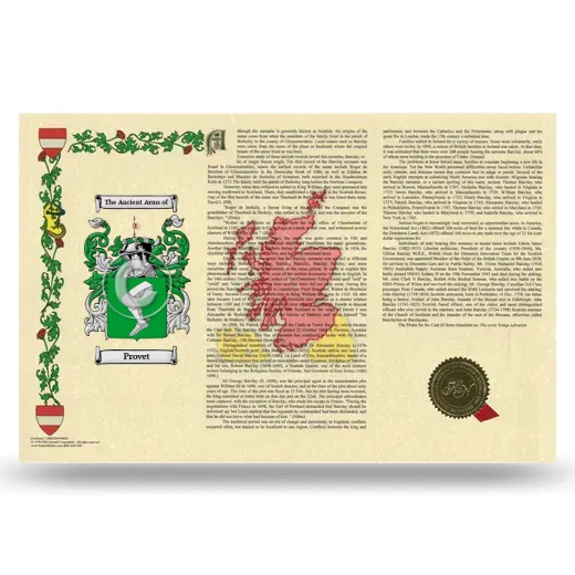 Provet Armorial History Landscape Style