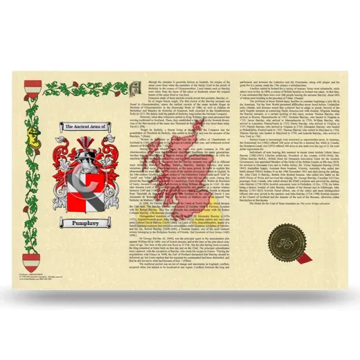Pumphrey Armorial History Landscape Style