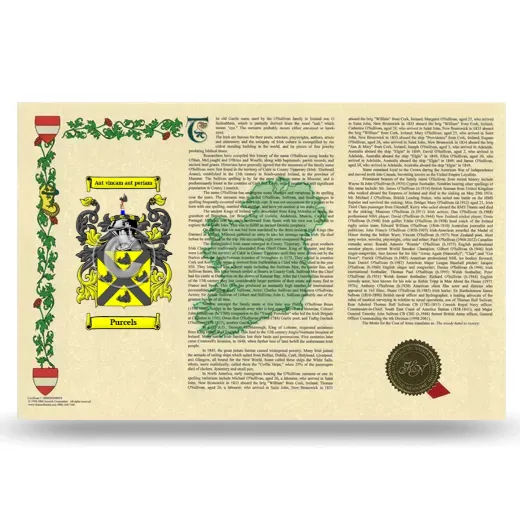 Purcels Armorial History Landscape Style