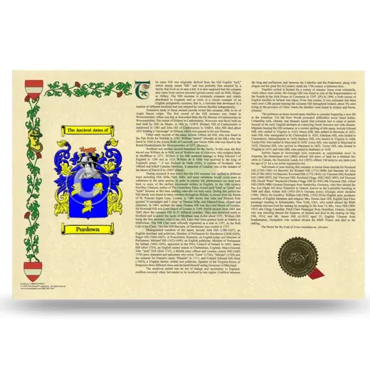 Purdown Armorial History Landscape Style